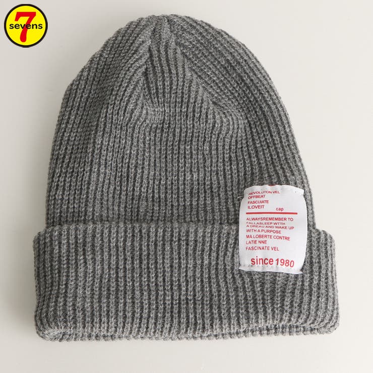赤字タグシンプルニット帽 ネームタグ 帽子 品番 Atyw0001071 Sevens セブンズ のレディースファッション通販 Shoplist ショップリスト