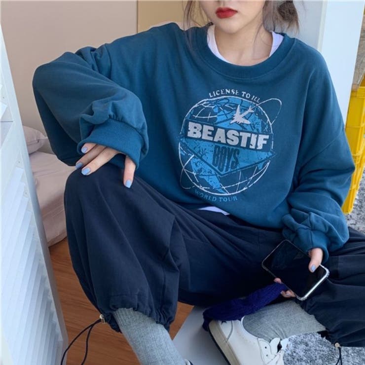 BEASTIFショートTシャツ 韓国 短丈 カジュアル ストリート 古着ライク