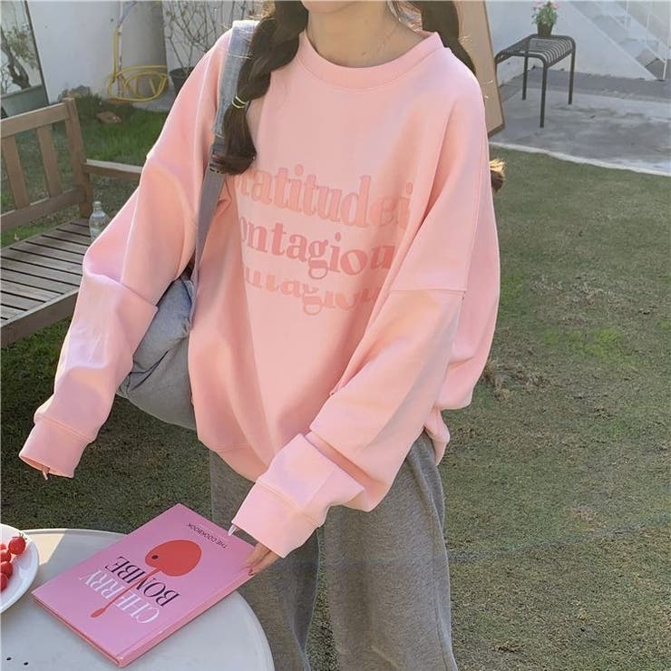 ピンク | パステルトレーナー 韓国 ガーリー | sevens