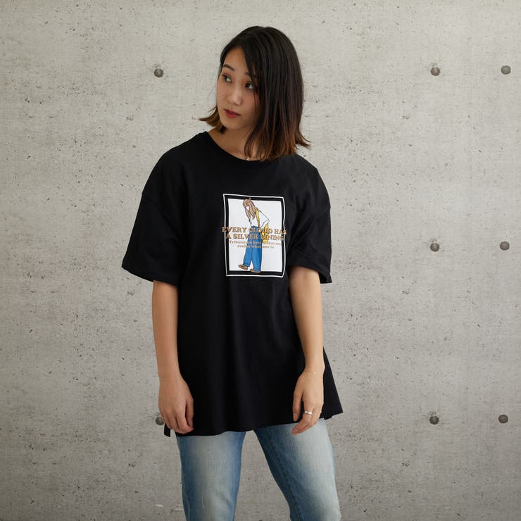 ゆるガールイラスト 天竺 Tシャツ 半袖 ティーシャツ 品番 Atyw Sevens セブンズ のレディースファッション通販 Shoplist ショップリスト