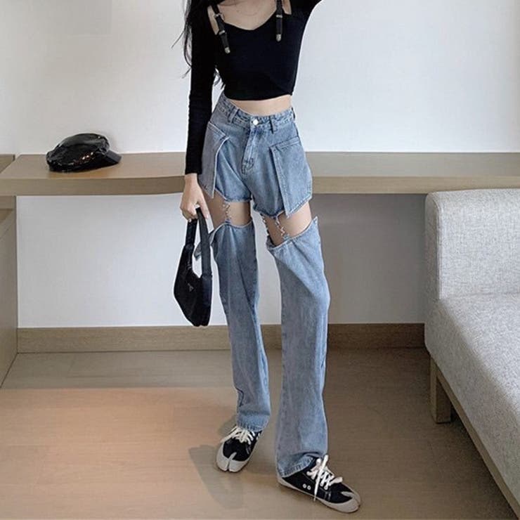 37189	２wayハーフセパレートデニムパンツ | sevens | 詳細画像7 