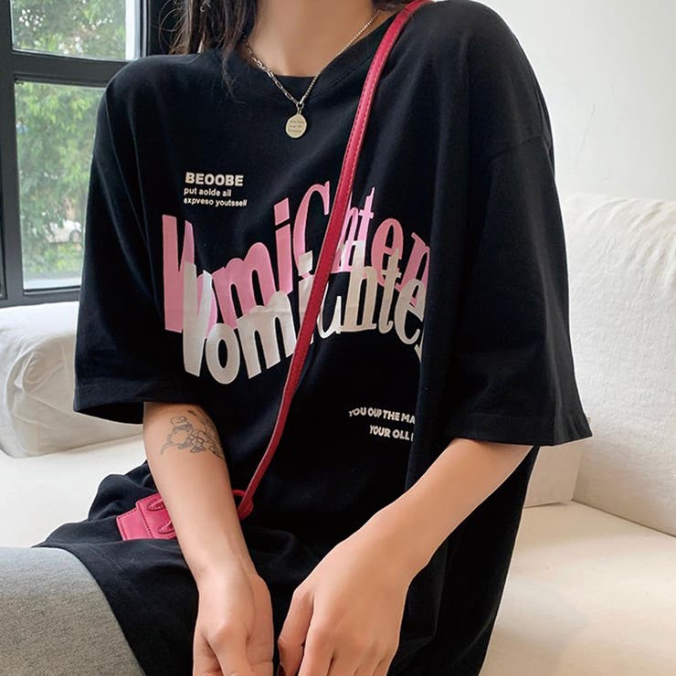 オーバーサイズVernichtenウェーブロゴTシャツ[品番：ATYW0001812