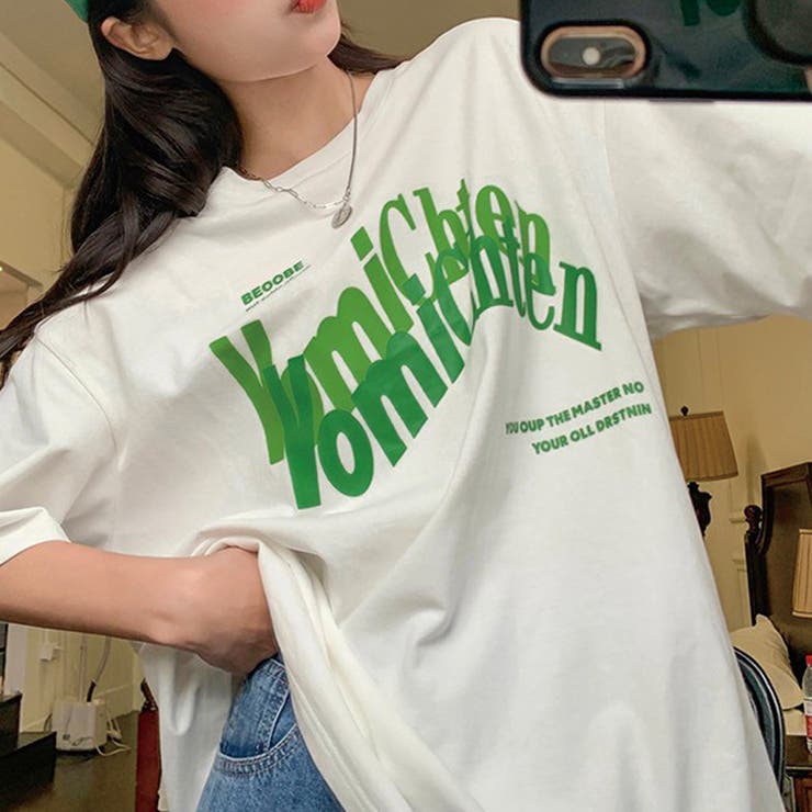 オーバーサイズVernichtenウェーブロゴTシャツ[品番：ATYW0001812