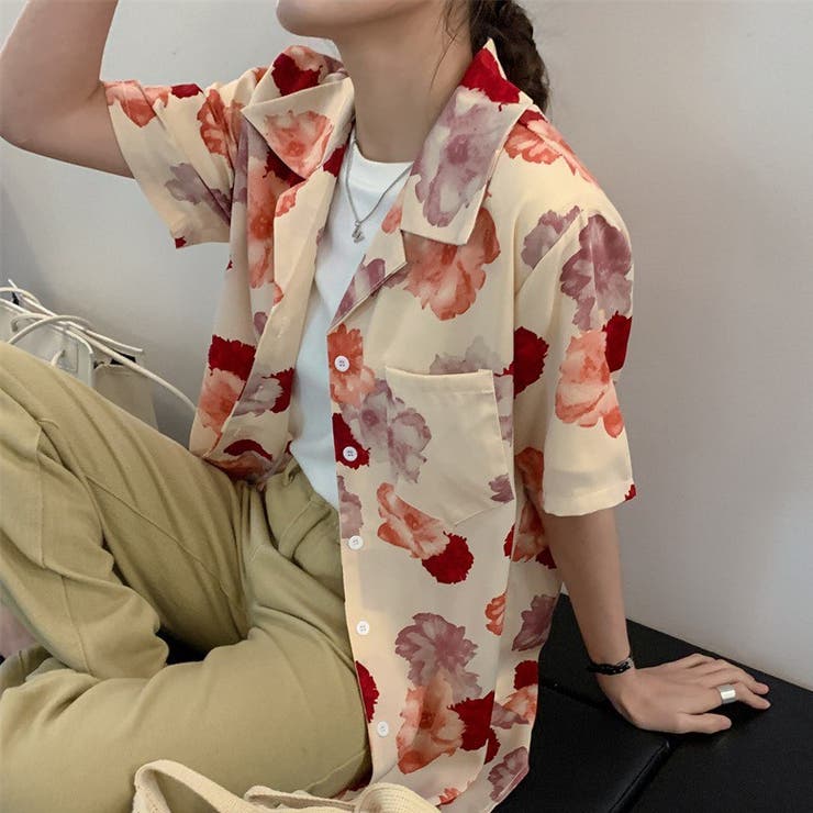 開襟花柄シャツ レディース メンズ[品番：ATYW0001896]｜sevens