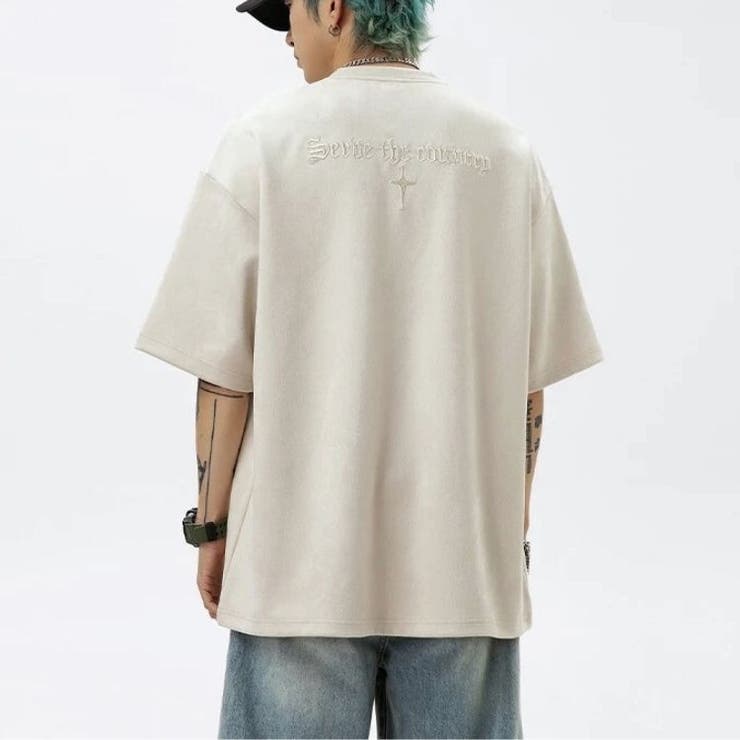 ストリート刺繍オーバーTシャツ 韓国 ストリート[品番