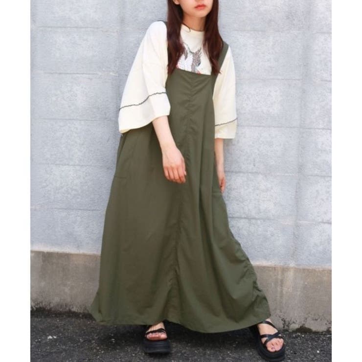 ミリタリーワンピース 大人カジュアル シンプル オーバーオール | sevens | 詳細画像2 