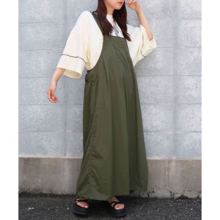 ミリタリーワンピース 大人カジュアル シンプル オーバーオール | sevens | 詳細画像3 