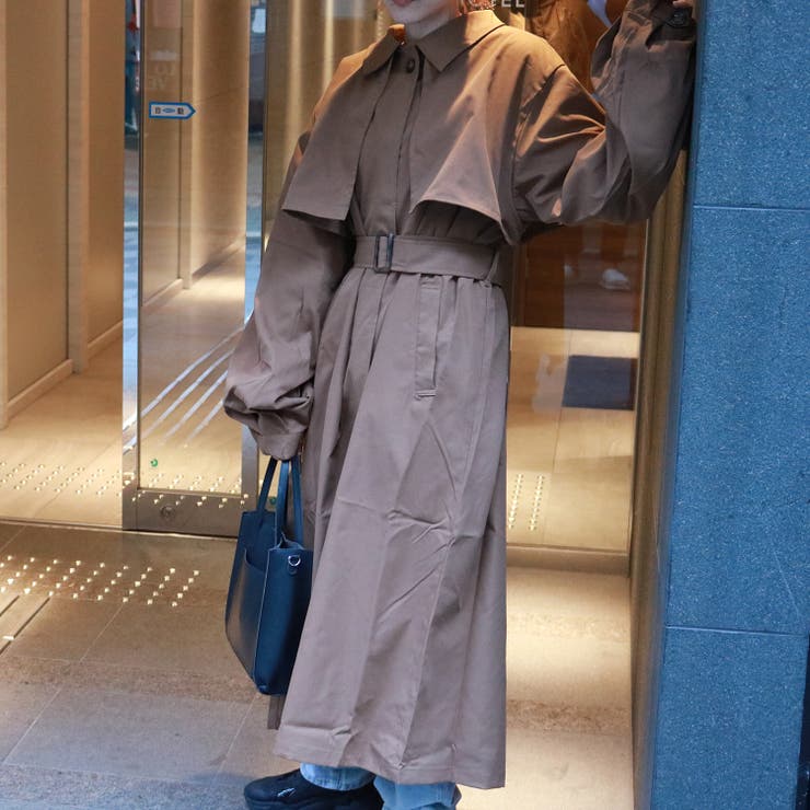 ステンカラーコート レディース ロングコート 韓国 カジュアル 大人