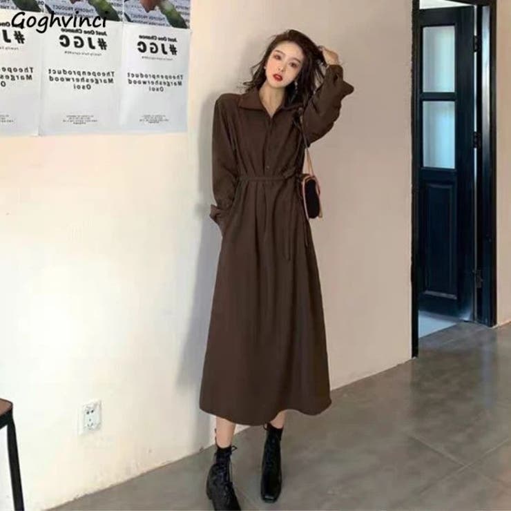 激レア 70s 80s vintage ビクトリアン風 ブラウンロングワンピース ヴィンテージコート風ロングワンピース 韓国 カジュアル ガーリー 大人