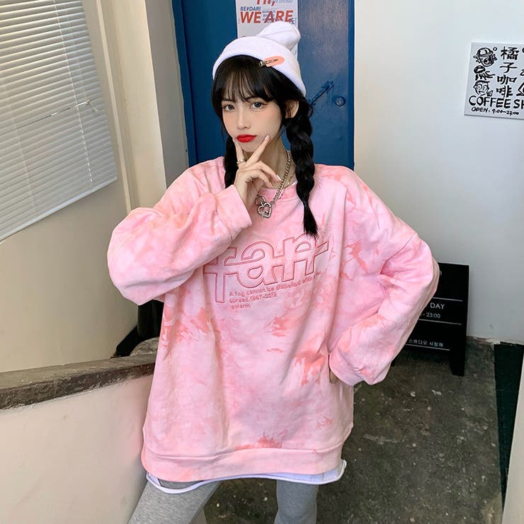 レア【タグ付き未使用品】ロンハーマン タイダイ染め スゥエット 薄手 春夏 タイダイ柄Tシャツ レディースMサイズ タイダイ柄 薄ピンク 手染め