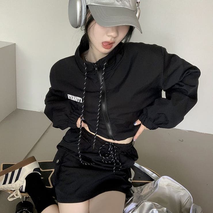 短丈ウィンドブレーカー 韓国 ストリート[品番：ATYW0002068]｜sevens