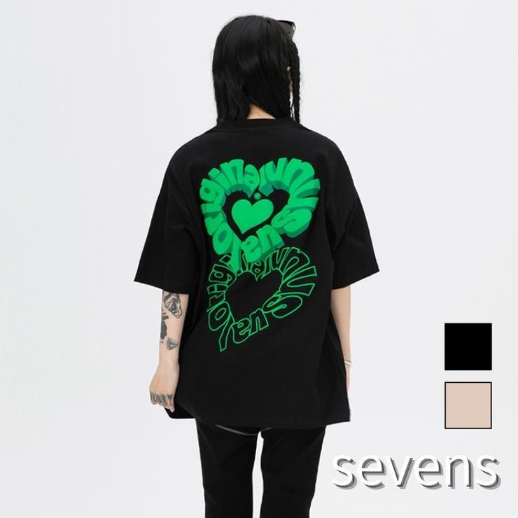 バック浮きハートプリントTシャツ 韓国 ストリート[品番：ATYW0002118