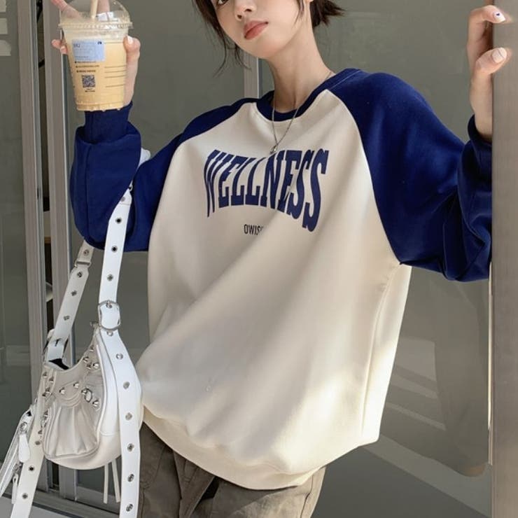 チェウォン着用 ラグラン Tシャツ ブルー チェウォン着用 ラグラン Tシャツ ブルー - メルカリ