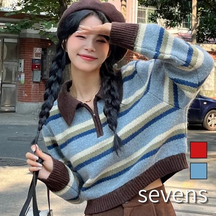 極美品✨アンスリード フロントジップニットベスト 23AW ショート丈 ポンチョ UN3D.（アンスリード）の「フロントジップニットベスト（ベスト