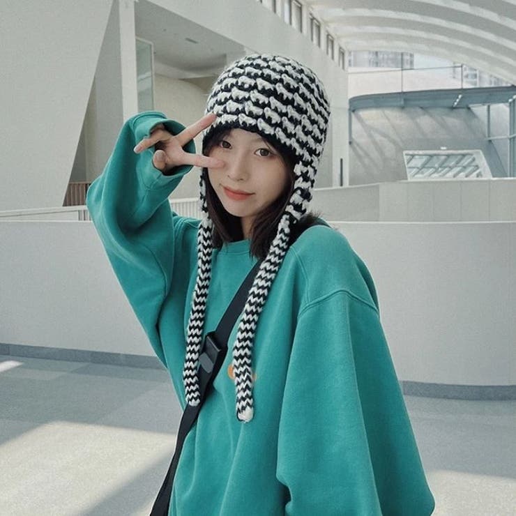 耳カバーニットキャップ ニット帽 帽子[品番：ATYW0002331
