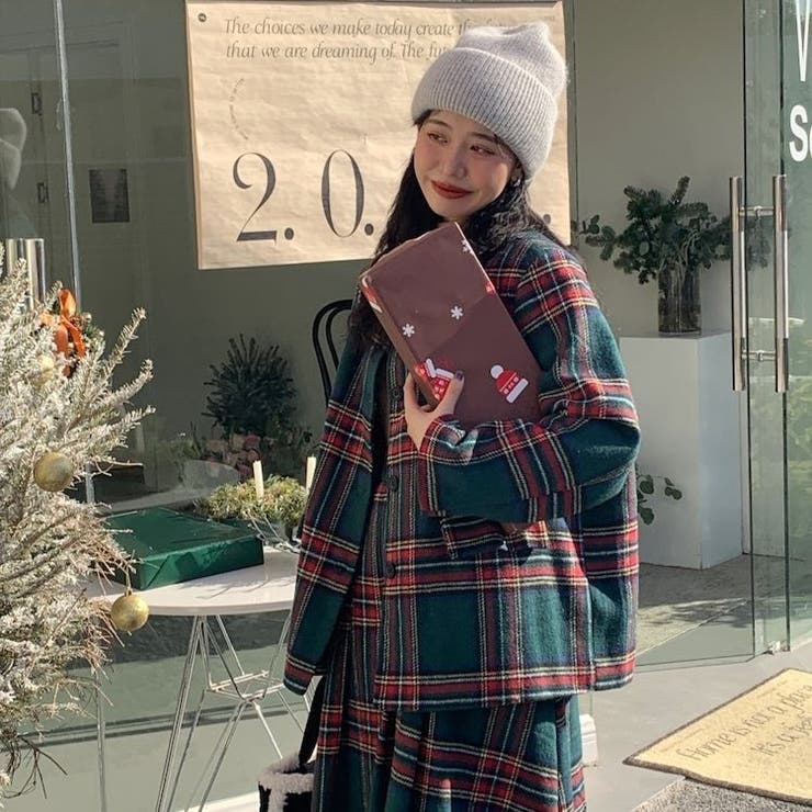 チェックセットアップ 韓国 スクール[品番：ATYW0002335]｜sevens