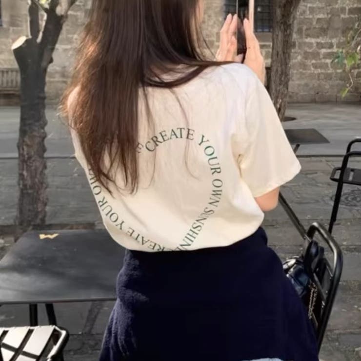 ハートバックプリントTシャツ カジュアル ガーリー 韓国  | sevens | 詳細画像14 