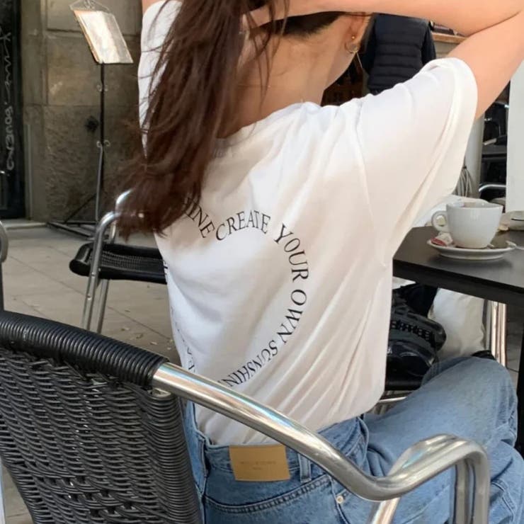 ハートバックプリントTシャツ カジュアル ガーリー 韓国  | sevens | 詳細画像7 