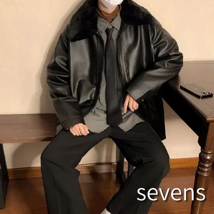く日はお得♪ ムートンライダースジャケット メンズライク[品番：ATYW0002047]｜sevens（セブンズ）のレディースファッション通販｜SHOPLIST（ショップリスト）  韓国 ジャケット・アウター