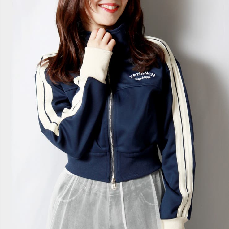 短丈ラインジャージ 韓国 レイヤード[品番：ATYW0002394]｜sevens