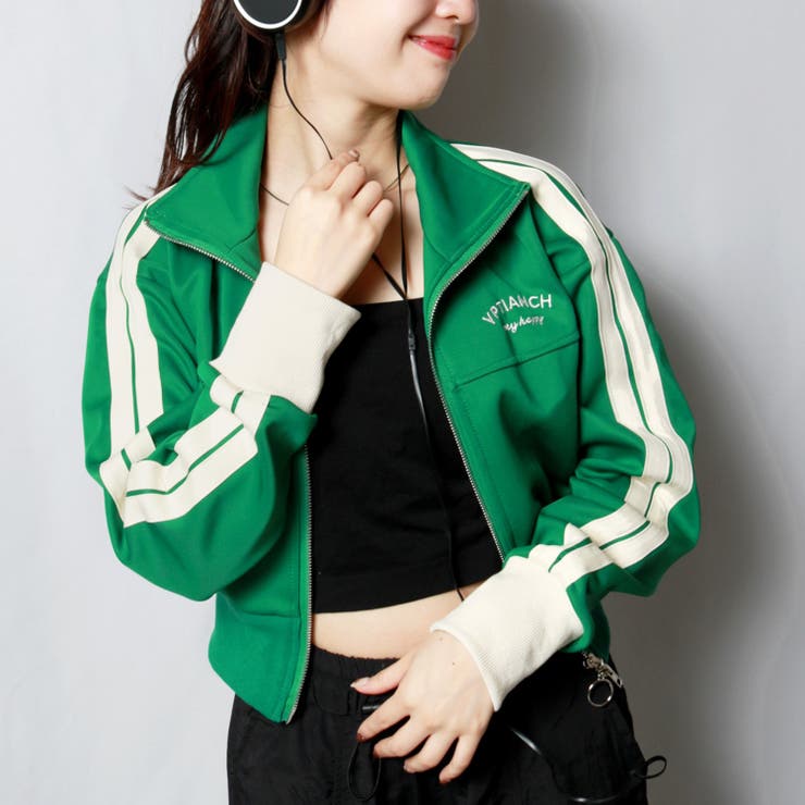 短丈ラインジャージ 韓国 レイヤード[品番：ATYW0002394]｜sevens