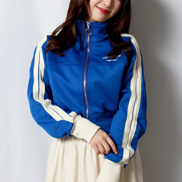 短丈ラインジャージ 韓国 レイヤード[品番：ATYW0002394]｜sevens