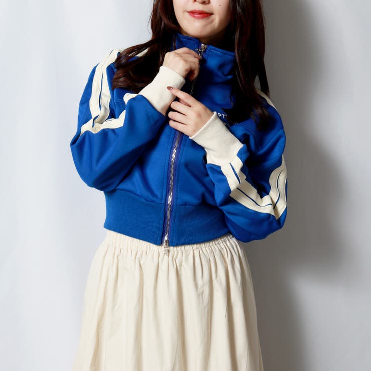 短丈ラインジャージ 韓国 レイヤード[品番：ATYW0002394]｜sevens