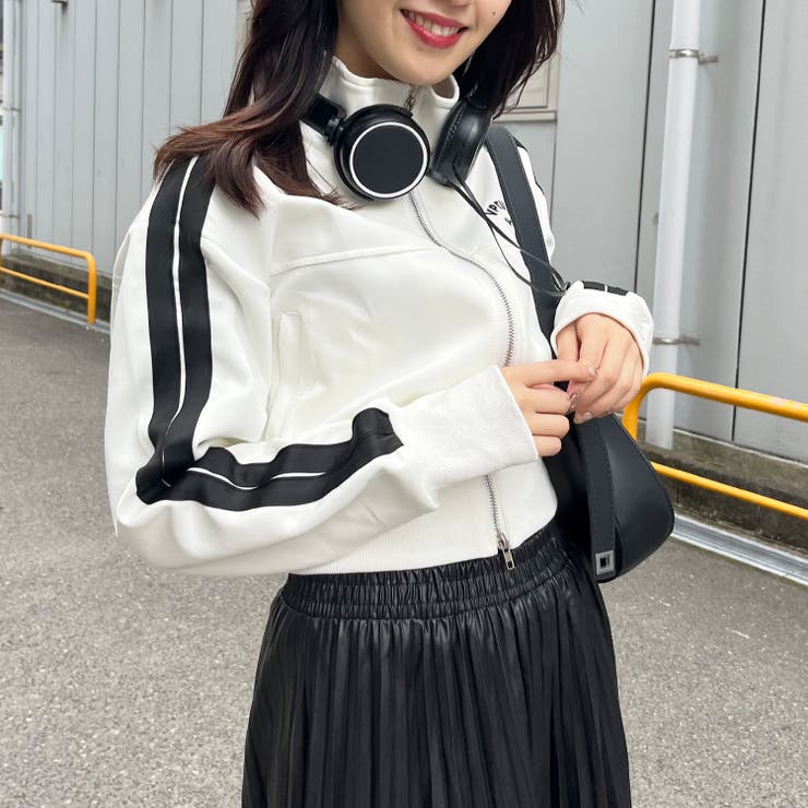 短丈ラインジャージ 韓国 レイヤード[品番：ATYW0002394]｜sevens