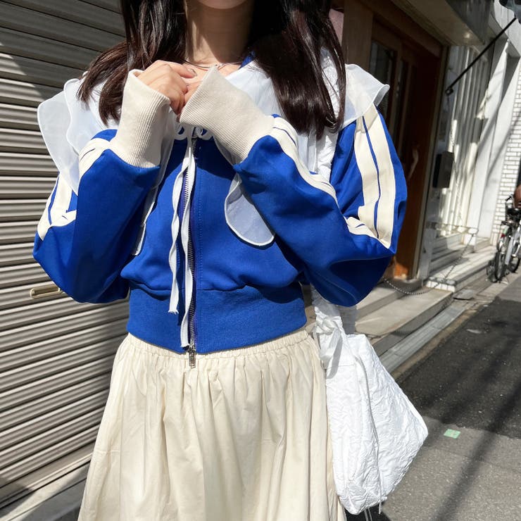 短丈ラインジャージ 韓国 レイヤード[品番：ATYW0002394]｜sevens