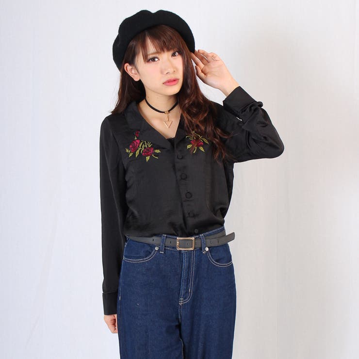 胸花刺繍シャツ 秋 冬 トップス シャツ ブラウス パジャマシャツ 品番 Shnw Sheena シーナ のレディースファッション通販 Shoplist ショップリスト