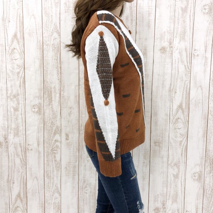 V切替ボヘミアンニット 秋 冬 ニット トップス ボヘミアン 品番 Shnw Sheena シーナ のレディースファッション 通販 Shoplist ショップリスト