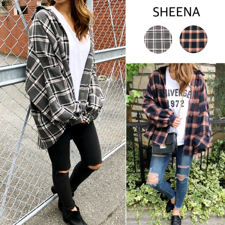 オーバーサイズチェックシャツ シャツ ジャケット 品番 Shnw Sheena シーナ のレディースファッション通販 Shoplist ショップリスト
