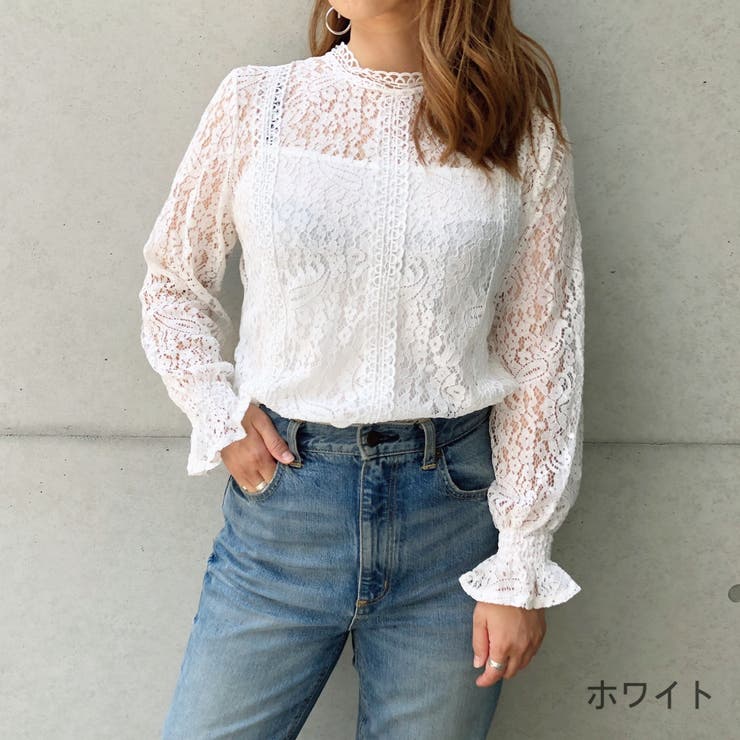 インナーキャミ付きプチハイネック長袖レーストップス トップス レース 品番 Shnw Sheena シーナ のレディースファッション通販 Shoplist ショップリスト