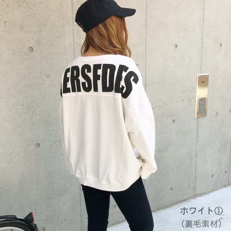 ホワイト① | ビッグロゴルーズトレーナー 秋 冬 | SHEENA 