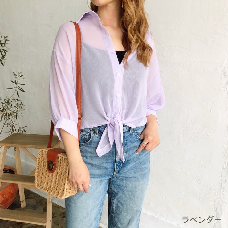 半袖前結びシアーシャツ シャツ ブラウス 品番 Shnw Sheena シーナ のレディースファッション通販 Shoplist ショップリスト