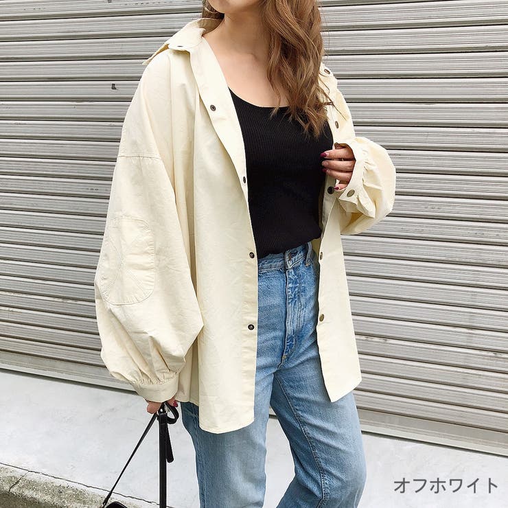 肘クロスステッチbigルーズストリートシャツjk 秋 冬 品番 Shnw Sheena シーナ のレディースファッション 通販 Shoplist ショップリスト