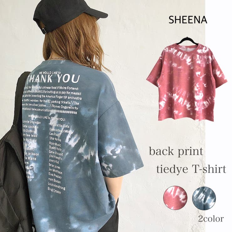 バックプリントタイダイTシャツ 春 夏[品番：SHNW0003177]｜SHEENA