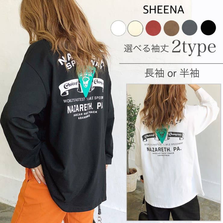 SPEEDWAYバックプリントルーズTシャツ ロンT 韓国[品番：SHNW0003229