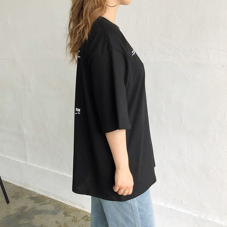 バックプリントルーズTシャツ ロンT 韓国 | SHEENA  | 詳細画像3 