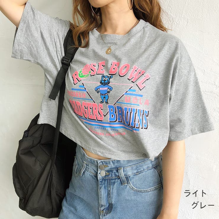 アメカジ風プリントショートtシャツ 春 夏 品番 Shnw Sheena シーナ のレディース ファッション通販 Shoplist ショップリスト