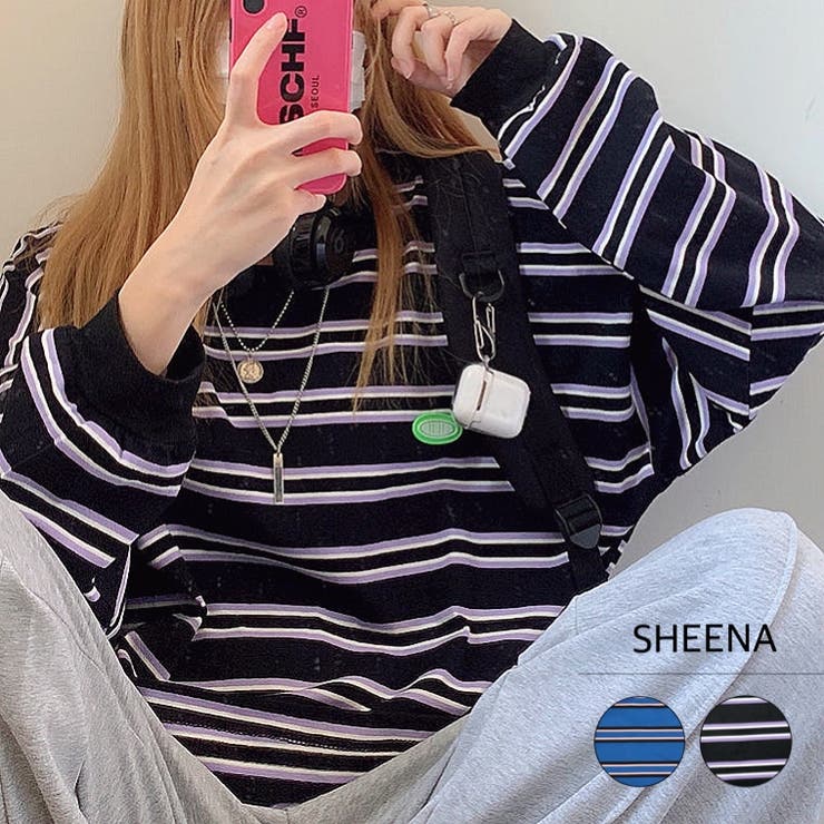 胸ワッペンbigルーズロンt 韓国 ストリート 品番 Shnw Sheena シーナ のレディースファッション通販 Shoplist ショップリスト