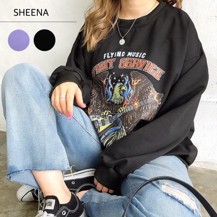 Rockプリントライトトレーナー 春 夏 品番 Shnw Sheena シーナ のレディースファッション 通販 Shoplist ショップリスト