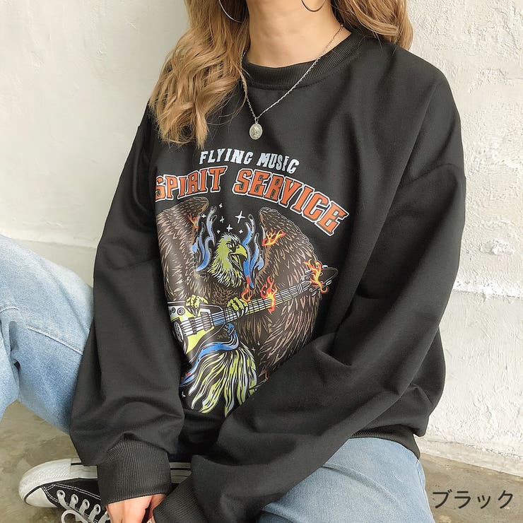 Rockプリントライトトレーナー 春 夏 品番 Shnw Sheena シーナ のレディースファッション 通販 Shoplist ショップリスト