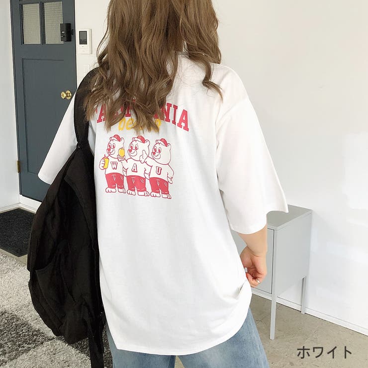 CALIFORNIA bearsバックプリントロンT Tシャツ[品番：SHNW0006596