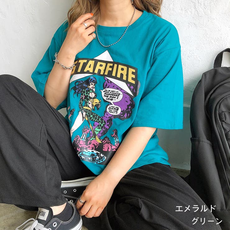 STARFIREプリントTシャツ 春夏 韓国ファッション
