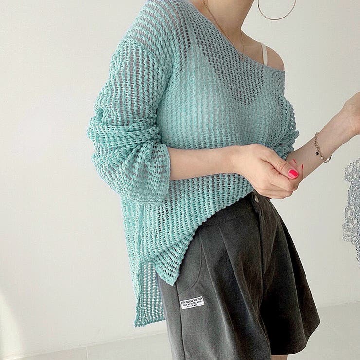美品　ヨシエイナバ　手編み　鹿子網　サマーニット　ダークネイビー　ボートネック 美品 ヨシエイナバ 手編み 鹿子網 サマーニット ダークネイビー