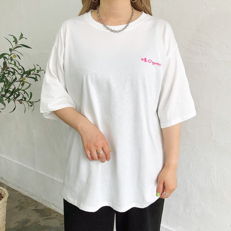 バックタグプリントルーズTシャツ 春 夏[品番：SHNW0006923]｜SHEENA 