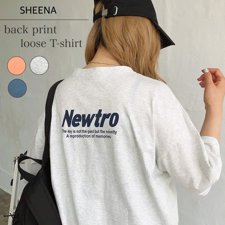 NewtroプリントルーズTシャツ 春 夏[品番：SHNW0007022]｜SHEENA