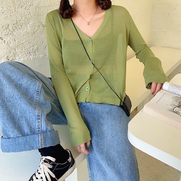 クロップド丈サマーニットカーディガン 夏 韓国ファッション | SHEENA  | 詳細画像12 