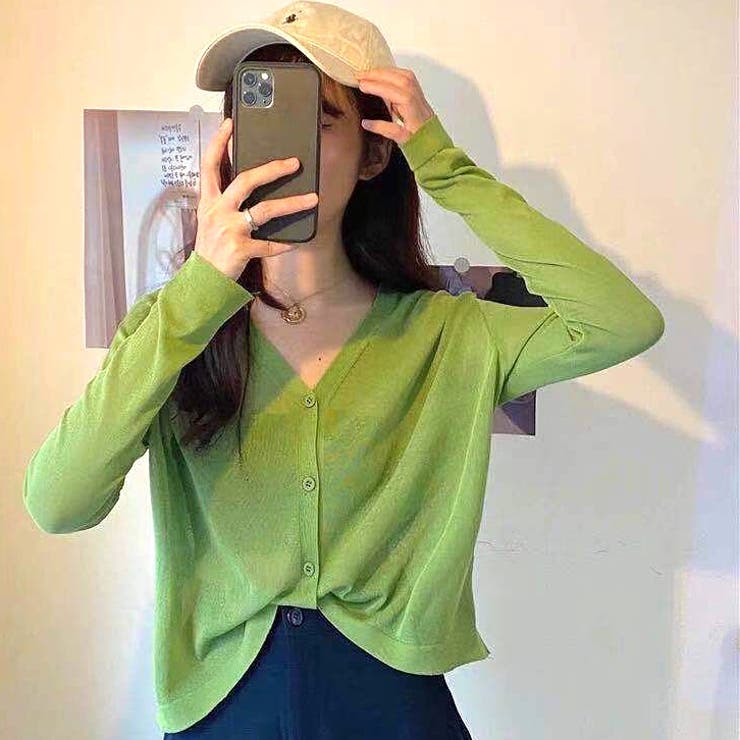 クロップド丈サマーニットカーディガン 夏 韓国ファッション | SHEENA  | 詳細画像13 